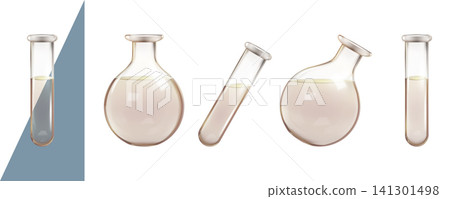 Transparent test tube, water bottle for chemical analysis. 3d lab flask, chemistry laboratory isolated equipment. Dirty toxic water, biologic disease research. Medical glassware jar, experiment tool Transparent test tube, water bottle for chemical analysis. 3d lab flask, chemistry laboratory isolated equipment. Dirty toxic water, biologic disease research. Medical glassware jar, experiment tool 141301498