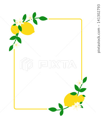 Lemon vertical frame illustration Lemon vertical frame illustration 141302793
