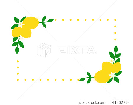 Lemon dotted rectangle frame illustration Lemon dotted rectangle frame illustration 141302794