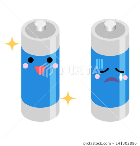健康的電池和老化的電池 健康的電池和老化的電池 141302886