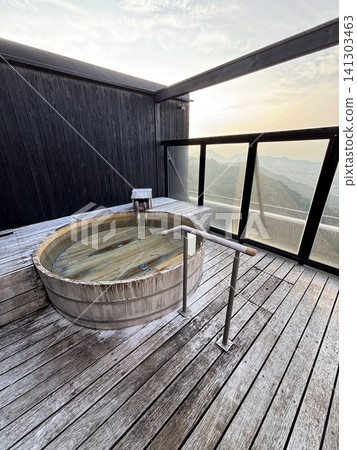 A hot spring with a view of the sea A hot spring with a view of the sea 141303463