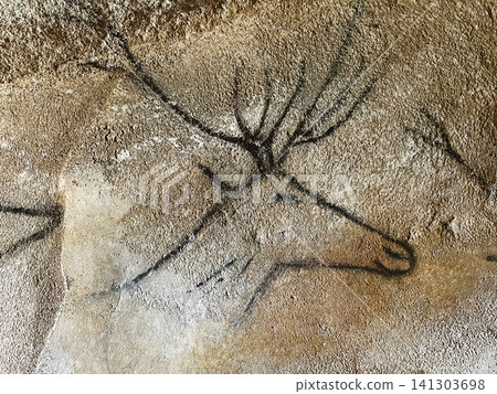 Lascaux cave paintings in miniature, France, near Paris 141303698
