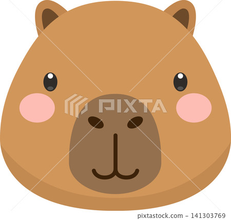 Cute capybara icon Cute capybara icon 141303769