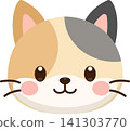 可愛的貓咪圖標 141303770