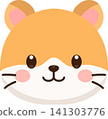 可愛的倉鼠圖標 141303776