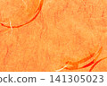 Orange Japanese paper with a circular pattern: Cloud Dragon pattern 141305023