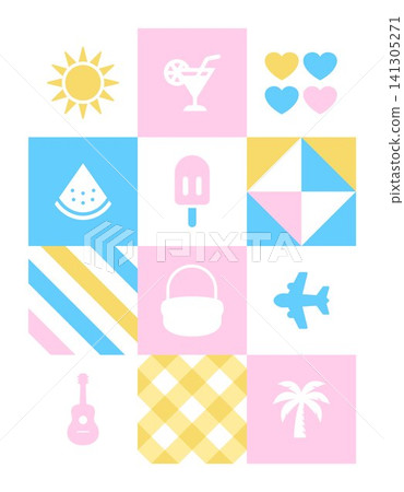 Summer beach geometric background 141305271