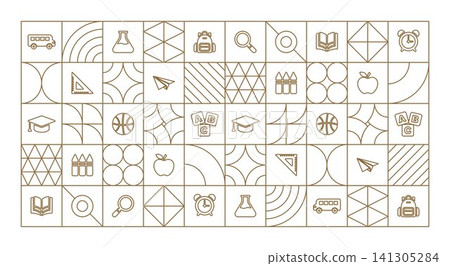 school supplies back to school banner outlines school supplies back to school banner outlines 141305284