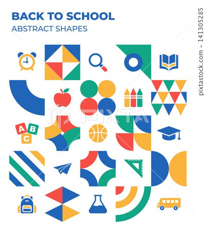 back to school sale geometric shapes 141305285