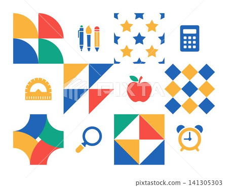 school vector geometric background school vector geometric background 141305303
