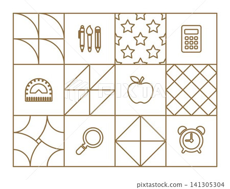 school vector geometric background line art school vector geometric background line art 141305304