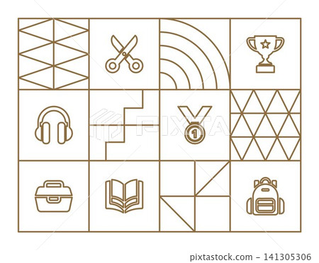 back to school supplies poster background line art back to school supplies poster background line art 141305306