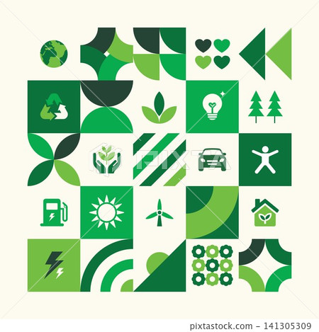 Environment day geometric shapes background Environment day geometric shapes background 141305309