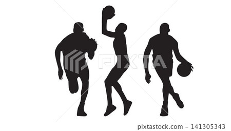Basketball silhouettes Basketball silhouettes 141305343