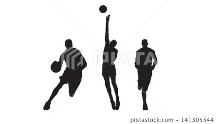 basketball Sport silhouette basketball Sport silhouette 141305344