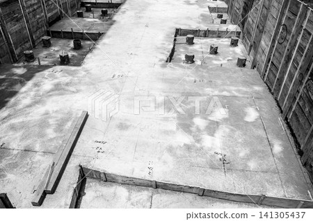建築物地下室地基工程(單色) 建築物地下室地基工程(單色) 141305437
