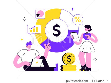 Revenue Vector Illustration Featuring Business Growth, Financial Analytics, Profit Increase, Income Performance, Management, and Economic Success Revenue Vector Illustration Featuring Business Growth, Financial Analytics, Profit Increase, Income Performance, Management, and Economic Success 141305496