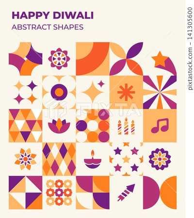 Diwali pattern geometric shapes background 141305600