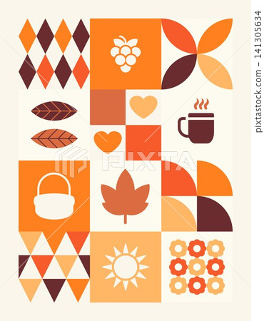 Autumn sale geometric background Autumn sale geometric background 141305634