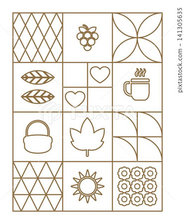 Autumn sale geometric background line art Autumn sale geometric background line art 141305635