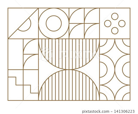 Abstract Geometric Outlines Light Abstract Geometric Outlines Light 141306223