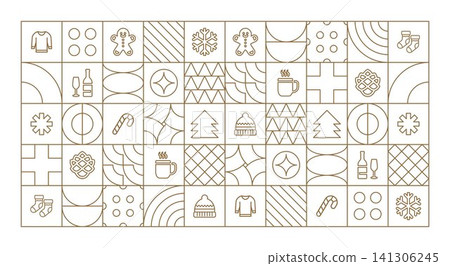 Winter Background Abstract Geometric Outlines Winter Background Abstract Geometric Outlines 141306245