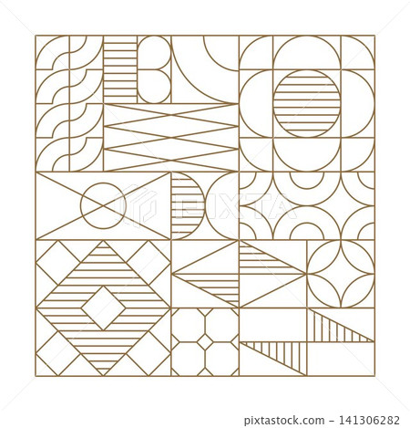 Elegant Line Art Nouveau Background Elegant Line Art Nouveau Background 141306282