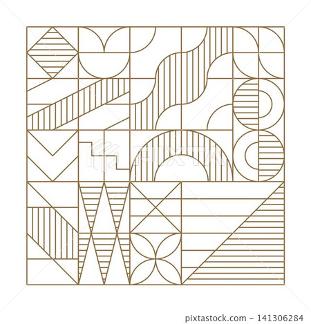 Geometric Neo Deco Background Elegant 141306284