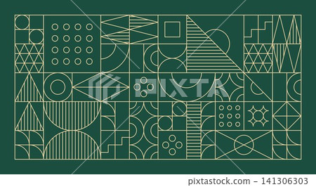 Jolly Holiday geometric christmas gold outlines Jolly Holiday geometric christmas gold outlines 141306303