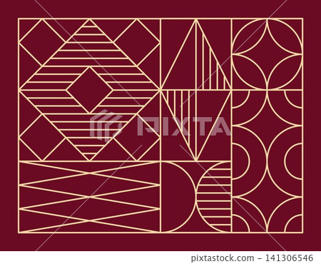 Happy holiday Luxury Gold Geometric Lines Happy holiday Luxury Gold Geometric Lines 141306546