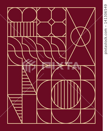 Luxury Abstract Minimal Happy holiday Design 141306549