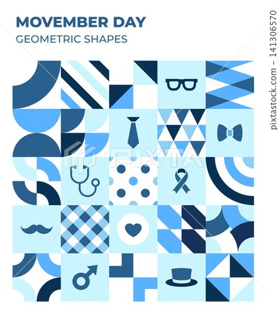 Movember poster geometric shapes 141306570