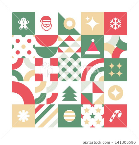 Abstract Gold Geometric Christmas Background Abstract Gold Geometric Christmas Background 141306590