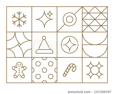 Minimalist Gold Elegant Vintage Outline 141306597