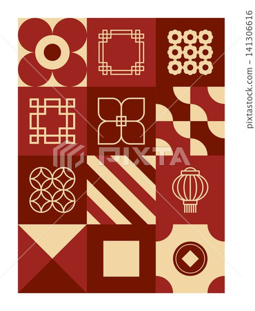Spring Festival Abstract Geometric Spring Festival Abstract Geometric 141306616