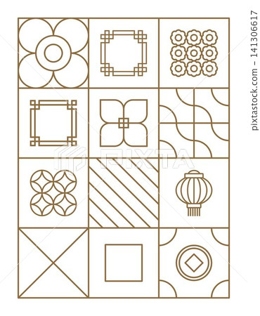 Abstract Outlines Lines Minimalist Chinese New Year Abstract Outlines Lines Minimalist Chinese New Year 141306617