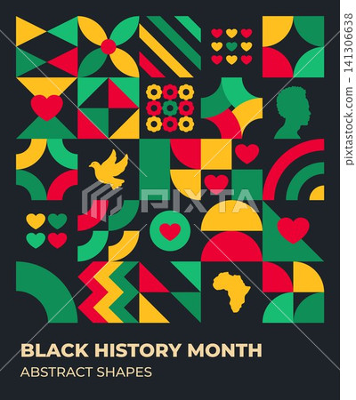 Abstract Geometric Black History Vector Abstract Geometric Black History Vector 141306638