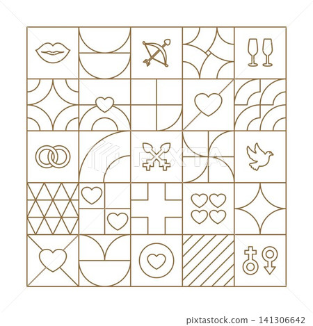 Elegant Minimalist Lines Valentine Romance Elegant Minimalist Lines Valentine Romance 141306642