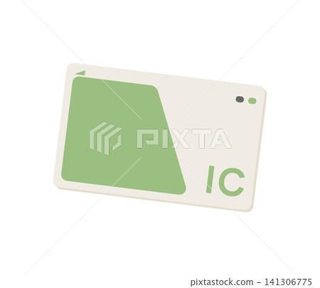 IC card, flat illustration IC card, flat illustration 141306775