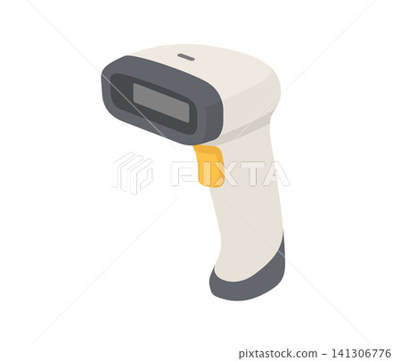 Barcode scanner, flat illustration Barcode scanner, flat illustration 141306776