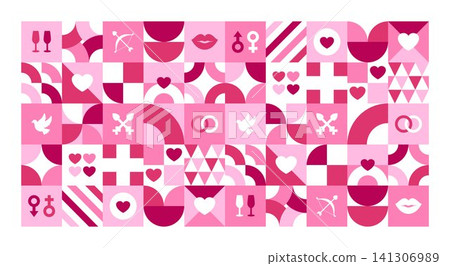 Pink Minimal Geometric Luxury Design 141306989