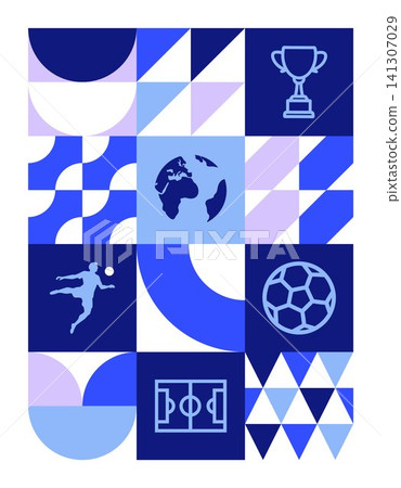 Blue Minimal Soccer Tournament Pattern Blue Minimal Soccer Tournament Pattern 141307029