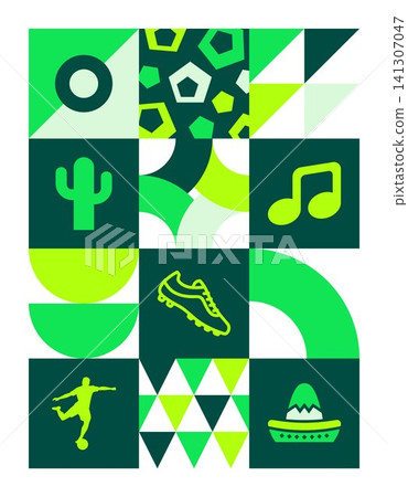 Geometric Green Soccer Tournament Pattern Geometric Green Soccer Tournament Pattern 141307047