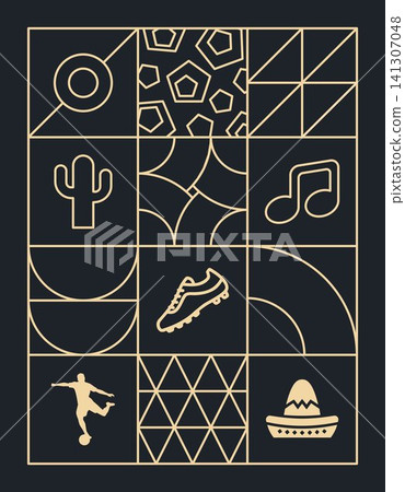Geometric Green Soccer Tournament Outlines Geometric Green Soccer Tournament Outlines 141307048