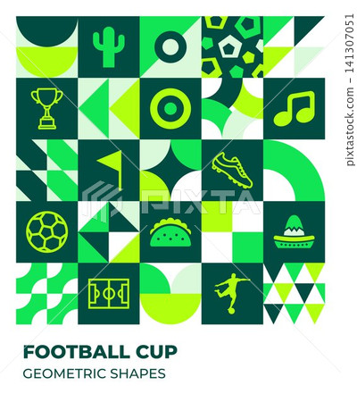 Green Football Vector Minimal Geometric Background Green Football Vector Minimal Geometric Background 141307051