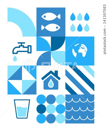 Minimalist Blue Life Ocean Background Minimalist Blue Life Ocean Background 141307083