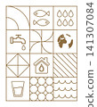 Abstract World Water Day Outlines 141307084