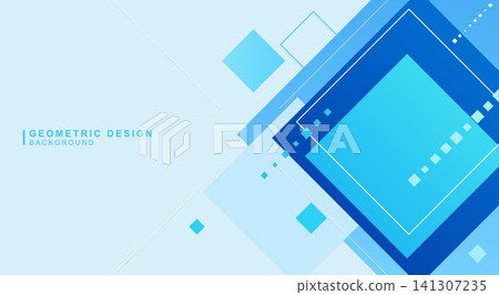 A blue geometric background material made up of squares. A blue geometric background material made up of squares. 141307235