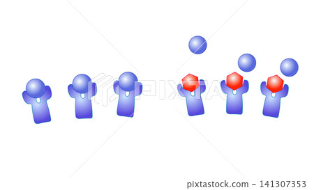 (No text, with spaces) Illustration material for explaining the mechanism of caffeine and drowsiness (No text, with spaces) Illustration material for explaining the mechanism of caffeine and drowsiness 141307353