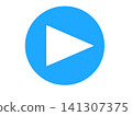 淺藍色播放鈕 141307375